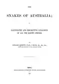 The Snakes of Australia (1869).