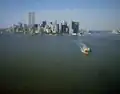 The Twin Towers seen from across the Hudson River, 2001