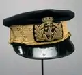 Admiral's peaked cap. Once owned by King Oscar II