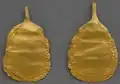 Gold earrings, Portugal
