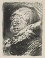 Newborn in a Bonnet (1890), lithograph, 25.5 x 19.2&nbsp;cm., Cleveland Museum of Art