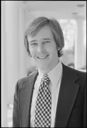 Head shot of preppy-looking young man