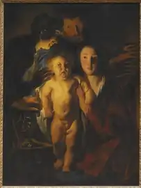 Jacob Jordaens, The Holy family by candlelight