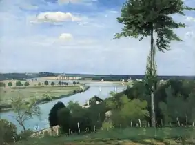 Carl Fredrik Hill, French River Landscape, Bois-le-Roi (1877).