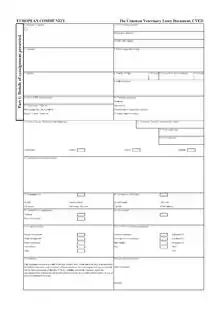 Example of a blank CVED.