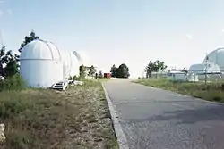 View of the telescopes on the Mount Lemmon summit