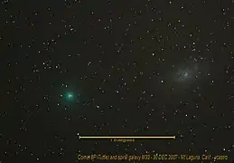 About 1.2 degrees from M33 on December 30, 2007.