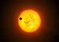 Artist's impression of the transiting exoplanet Corot-9b. Credit: ESO/L. Calçada.