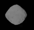 This picture, taken by the OSIRIS-REx spacecraft on November 2, 2018, was part of a sequence of frames collected to show asteroid 101955 Bennu rotating. Bennu is approximately 200 pixels wide in this shot.