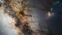 The Milky Way between Sagittarius and Scorpius: the Pipe Nebula is visible slightly above and left of center.