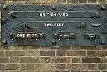 A set of Imperial length gauges at Greenwich Royal Observatory by Troughton & Simms.