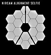 A "selfie" taken by the NIRCam during the alignment process