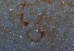A small portion of a gigapixel color mosaic of the Milky Way's heart.