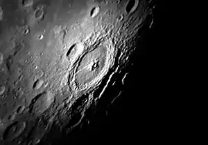 Petavius crater viewed from Earth