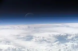 Toward the top of Earth's atmosphere