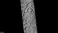 Light-toned deposit in Arsinoes Chaos, as seen by CTX camera (on Mars Reconnaissance Orbiter).