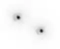 Zeta Bootis imaged with the Nordic Optical Telescope on 13 May 2000 using the lucky imaging method. (The Airy discs around the stars are diffraction from the 2.56&nbsp;m telescope aperture.)