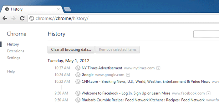 Screenshot of Google Chrome