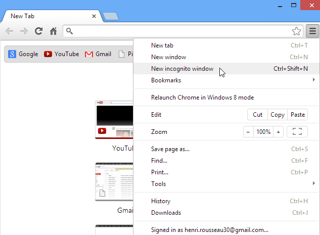 Screenshot of Google Chrome