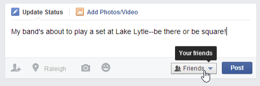 Screenshot of Facebook