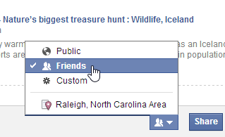 screenshot of Facebook