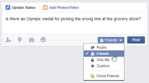 screenshot of Facebook