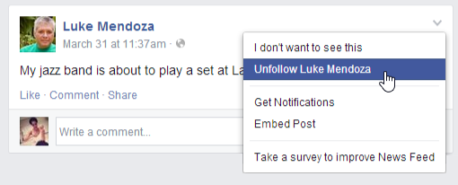 screenshot of Facebook