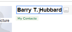 Editing a contact's name