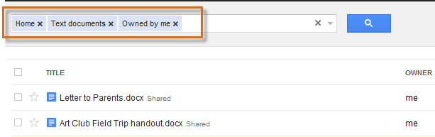 Screenshot of Google Drive
