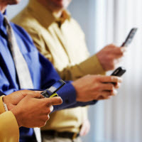 People using various Mobile Devices