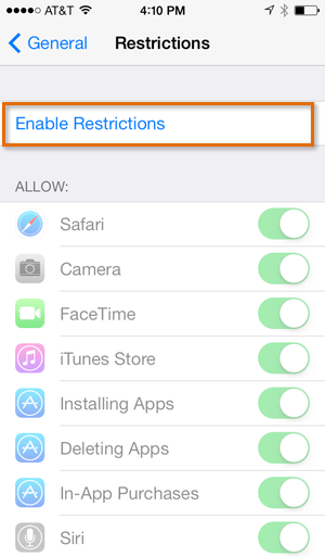 Screenshot of the iPhone