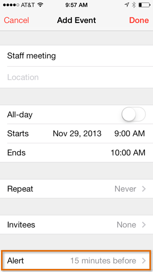 screenshot of the iPhone