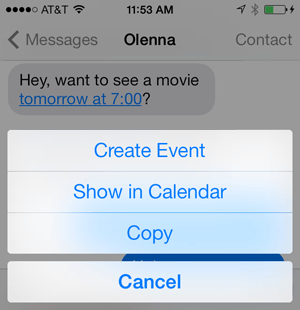 screenshot of the iPhone