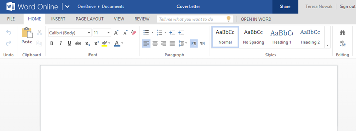 Screenshot of Microsoft OneDrive