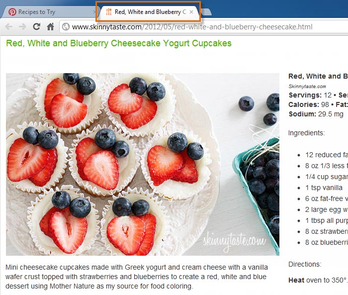 Screenshot of Pinterest