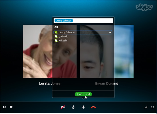 Screenshot of Skype