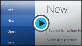 Launch "Creating and Opening Documents" video!