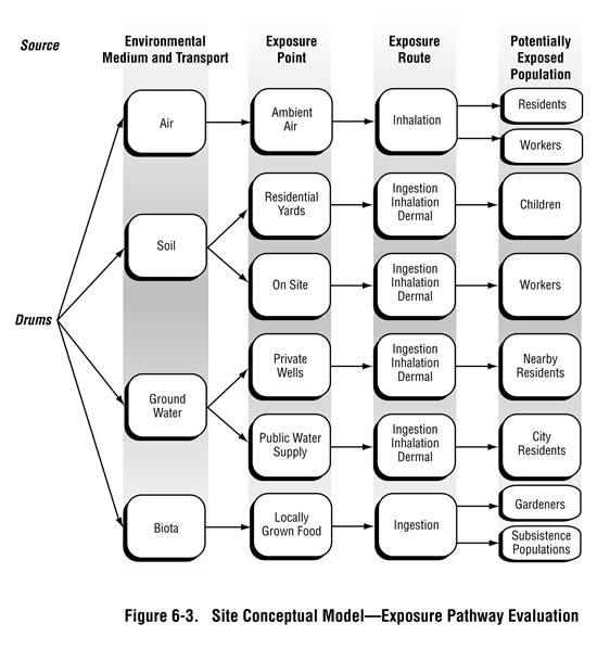 Figure 6-3. Site Conceptual Model - Exposure Pathway Evaluation Figure 6-3. Site Conceptual Model - Exposure Pathway Evaluation