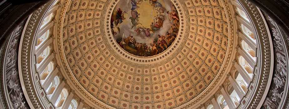 inside the US Capitol building dome