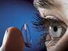 inserting a contact lens