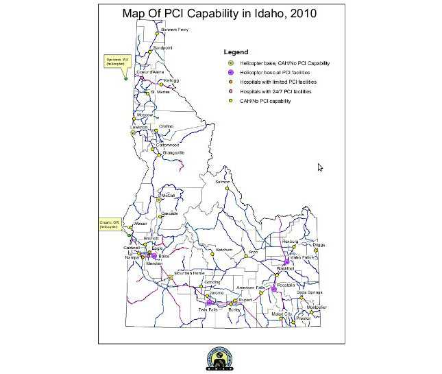 Map of PCI Capability in Idaho, 2010