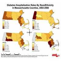 Diabetes Hospitalization Rates by Race/Ethnicity in Massachusetts Counties 2002-2008