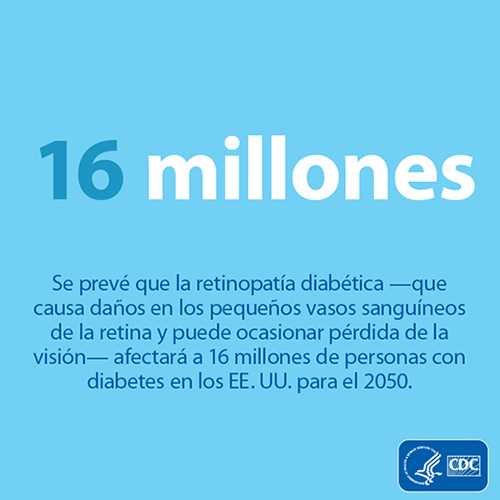 Se prevé que la retinopatía diabética —que causa daños en los pequeños vasos sanguíneos de la retina y puede ocasionar pérdida de la visión— afectará a 16 millones de personas con diabetes en los EE. UU. para el 2050.