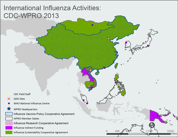WPR Western Pacific Region map