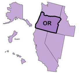 CoE state Oregon and the region it serves.