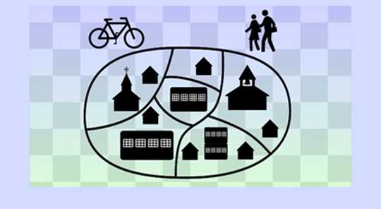 city planners looking at a model of downtown area