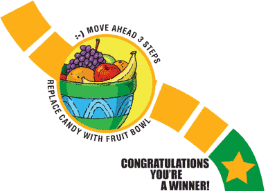 Replace candy with a fruit bowl