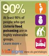 At least 90% of people who get Listeria food poisoning are in highly vulnerable groups. Learn more.