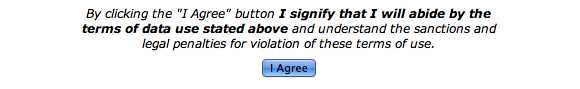 Image: Screen capture showing the I Agree disclaimer for selecting the restricted option.