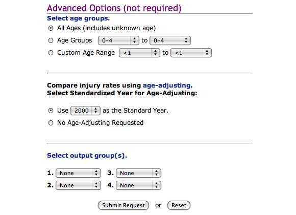 Image: Screen capture showing Advanced Options.